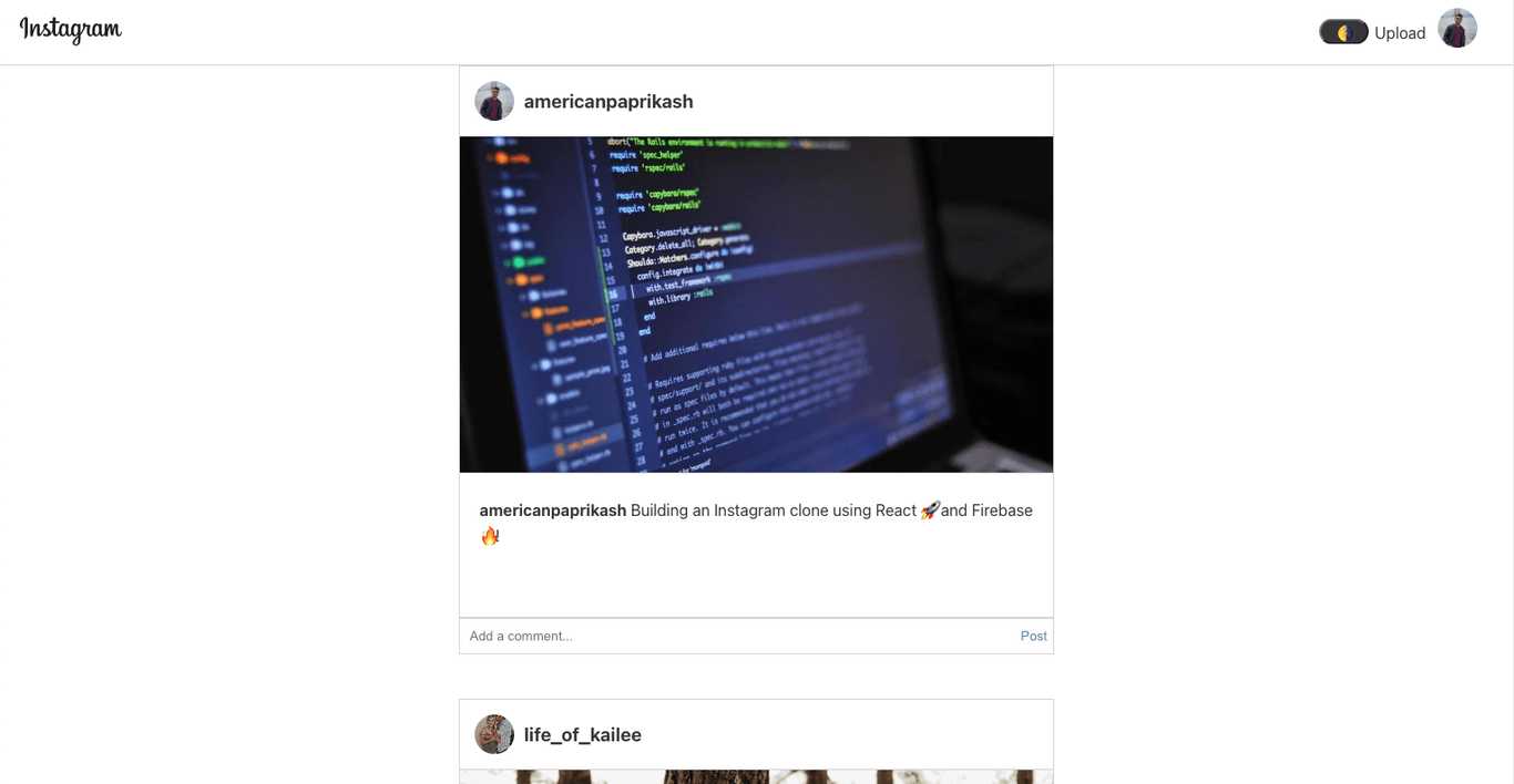Reactjs Instagram Clone